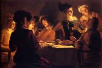 Gerrit van Honthorst - Supper With The Minstrel And His Lute